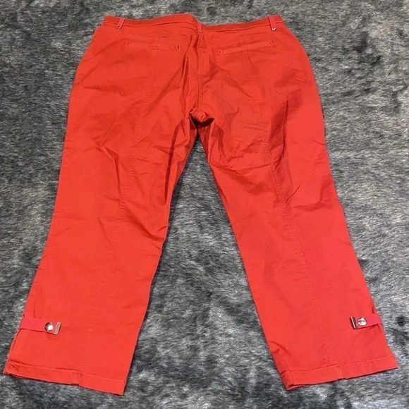 🎉❤️HP🎉⭐️Haggar burnt orange red capri Dress pants Petite  16 - Picture 4 of 15